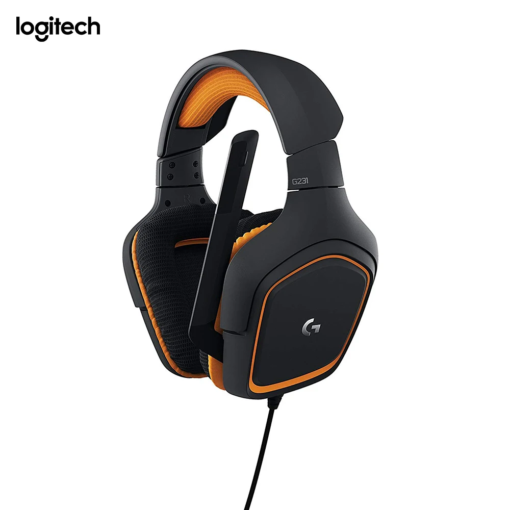 

Logitech G231 Prodigy, PC/Juegos, Binaural, Diadema, Negro, Naranja,Alambrico, 2 m