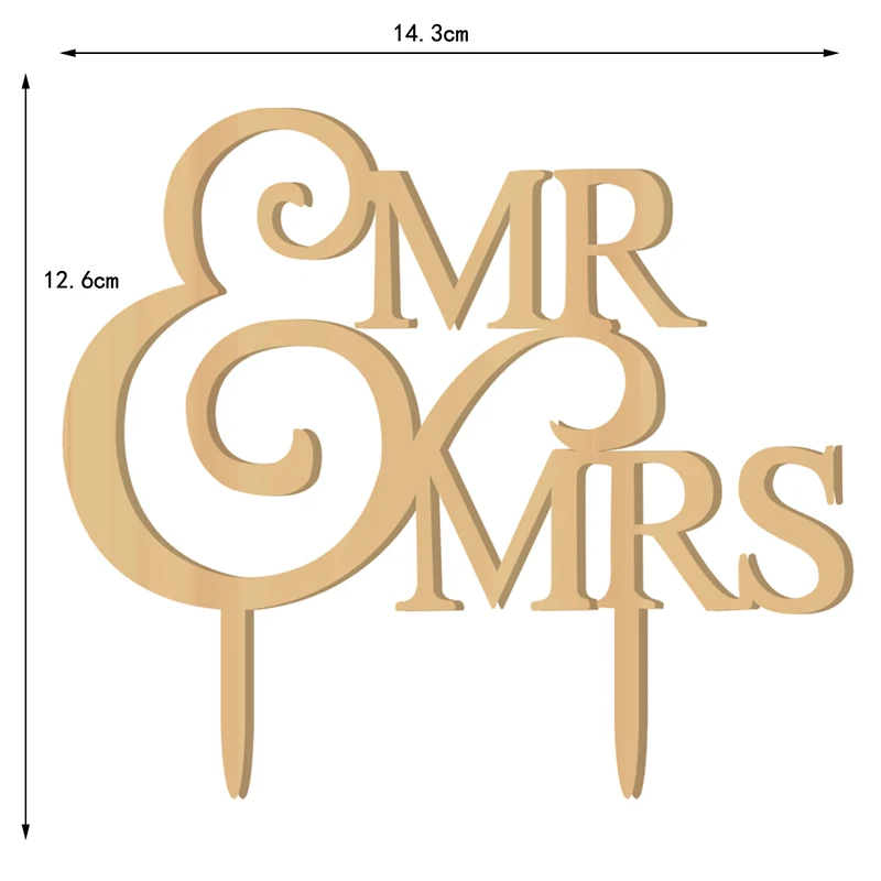 Tronzo Mr Mrs деревянный свадебный торт Топпер Прекрасный деревянный стол торт Декор невесты метла топперы на свадебный торт украшения