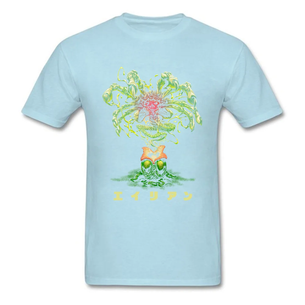 O-Neck ALIEN FACEHUGGER color version 100% Cotton Man T Shirts Hip hop Short Sleeve Tops T Shirt Funky cosie T Shirt ALIEN FACEHUGGER color version light