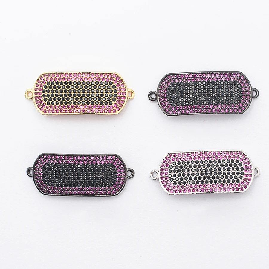 Luxury Micro Pave CZ Zircon Crystal brand Square evil eye Jewelry Making DIY Beads Bracelet Charms Accessories HG024 | Украшения и