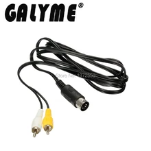 Горячая черный цвет 1,8 м композитный AV аудио видеокабель шнур свинец для sega пятое поколение Мега Драйв 1 мастер система 1 кабель