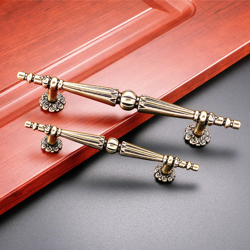 

MEGAIRON Antique Door Handles Vintage Cabinet Door Handles Solid Wardrobe Handle Zinc Alloy Cupboard Knobs with Screws