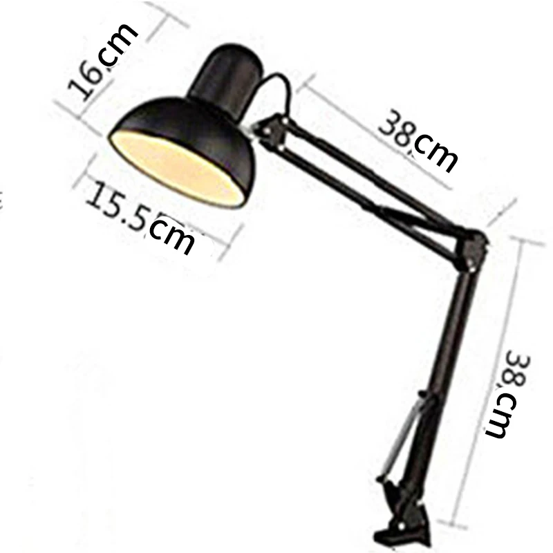 Мини-Гибкая Настольная лампа с поворотным кронштейном, используемая для работы, учебы, спальни, офиса, железный складной светильник