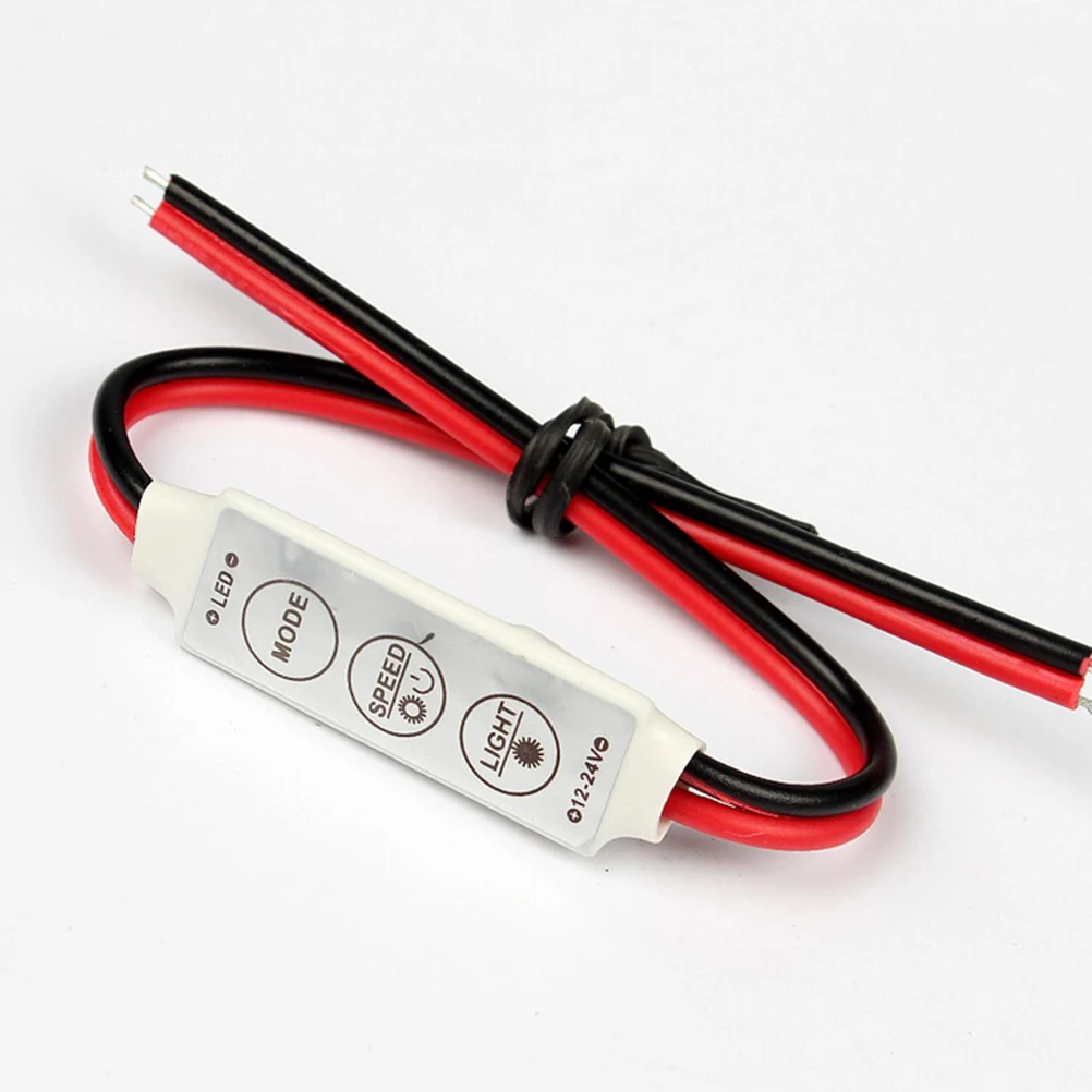 5Pcs/Set On/Off Switch Caravan Cam Strip LED Lights Controller Mini In-Line LED Strip Light Dimmer Controller RGB Controller
