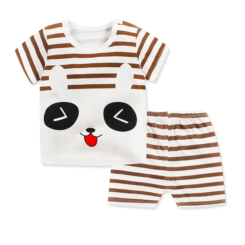 

Children's Short Sleeve Set Cotton Summer Girl Boy Shorts Baby Clothes Children's Clothing Set