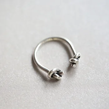 

Punk Vintage 925 Sterling Silver Bow Rings For Women Engagement Jewelry Adjustable Personality Antique Rings Anillos