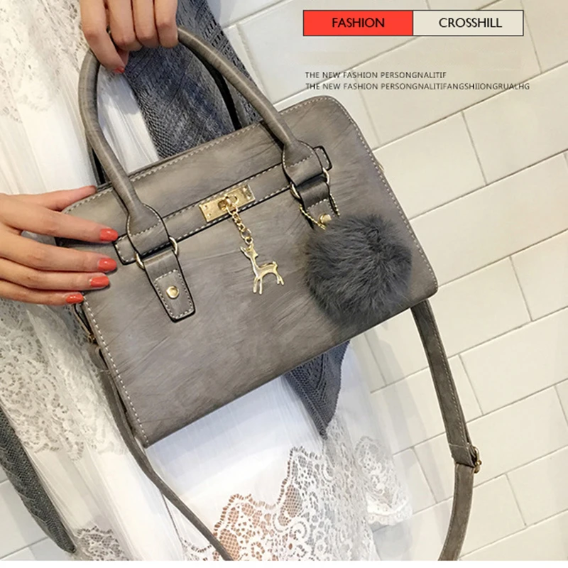 

Crosshill women luxury shoulder bag for handbag designer ladies pu leather messenger vintage tote hand bags sac a main torebka