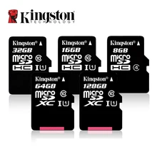 Карта памяти kingston C10 16 ГБ 32 ГБ 64 ГБ 128 ГБ 8 ГБ Micro SD карта SDHC SDXC UHS-I U1 Microsd карта памяти класса 10 TF