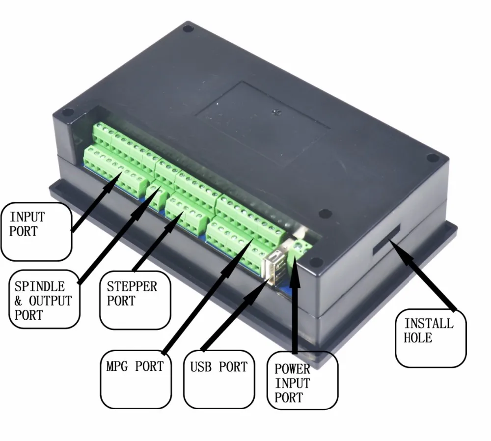 DE корабль 4 оси PLC контроллер 500 кГц off-line& Кулон Маховик& аварийная остановка для ЧПУ гравировальный станок шаговый двигатель