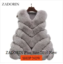 ZADORIN 5XL 6XL Female Fur Waistcoat Winter Warm Faux Fur Vest Women Plus Size Fashion O-Neck Long Sleeveless Faux Fur Coat womens parka coat