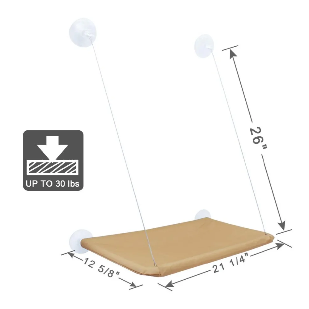 Кошачье сиденье для отдыха окунь оконный гамак кошки Китти безопасная кровать с прочными сверхмощными присосками кровать для кошек вмещает до 30 фунтов PT042