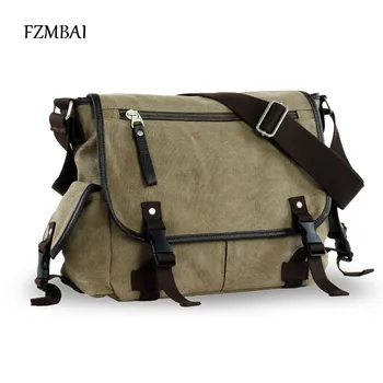 

FZMBAI New Canvas Men's Messenger Bag Casual Male Satchel Bags