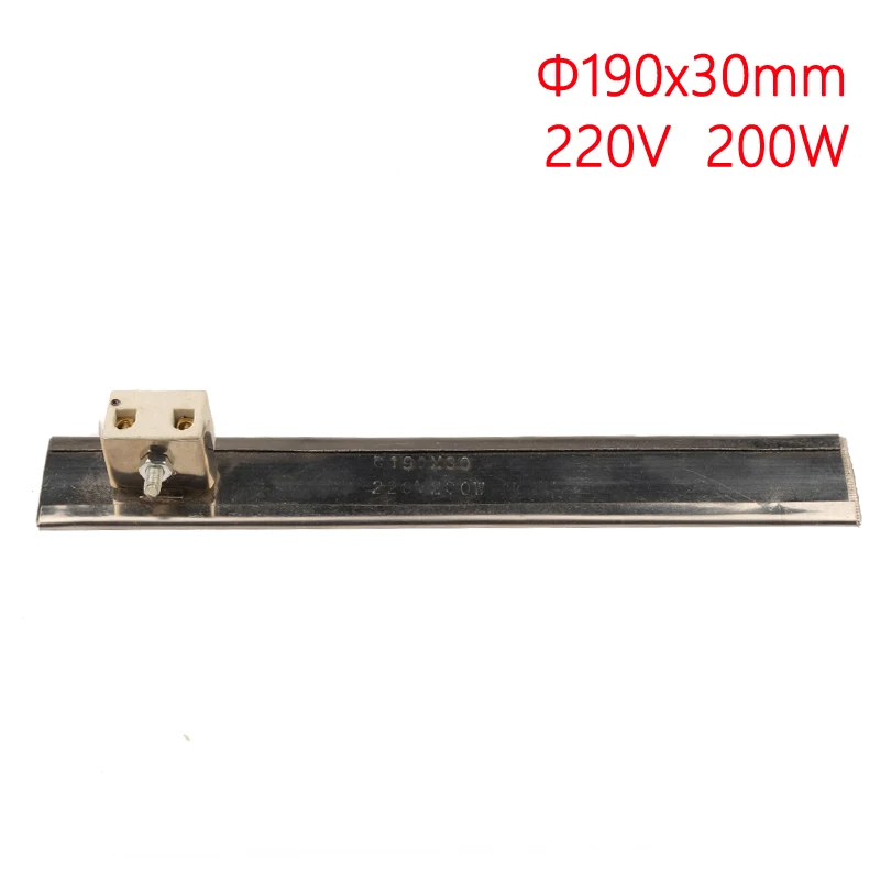 

190*30mm Stainless Steel Heating Panel Element 220V 200W with Ceramic Connecting Terminal Mica Electric Heating Plate 2 PCS