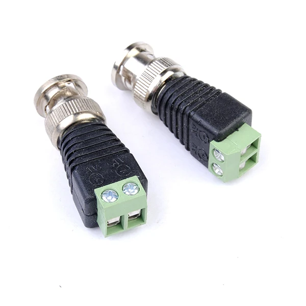 2pcs Coax CAT5 BNC Video Balun Connector for Security Camera Systemin