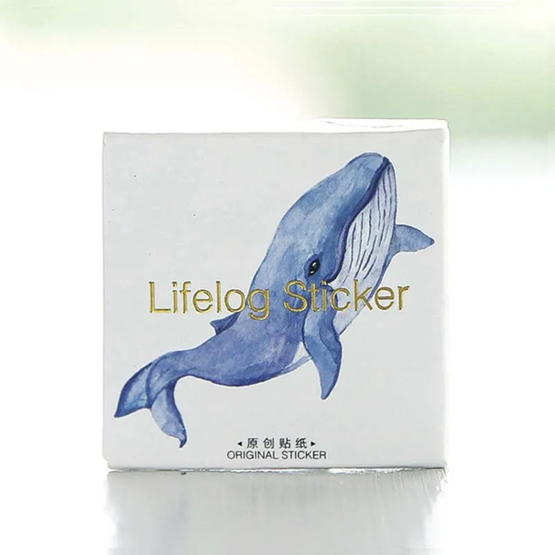 

45pcs Whale Label Stickers Decorative Stationery Stickers Scrapbooking Diary Album Stick Label Office School Supplies DIY