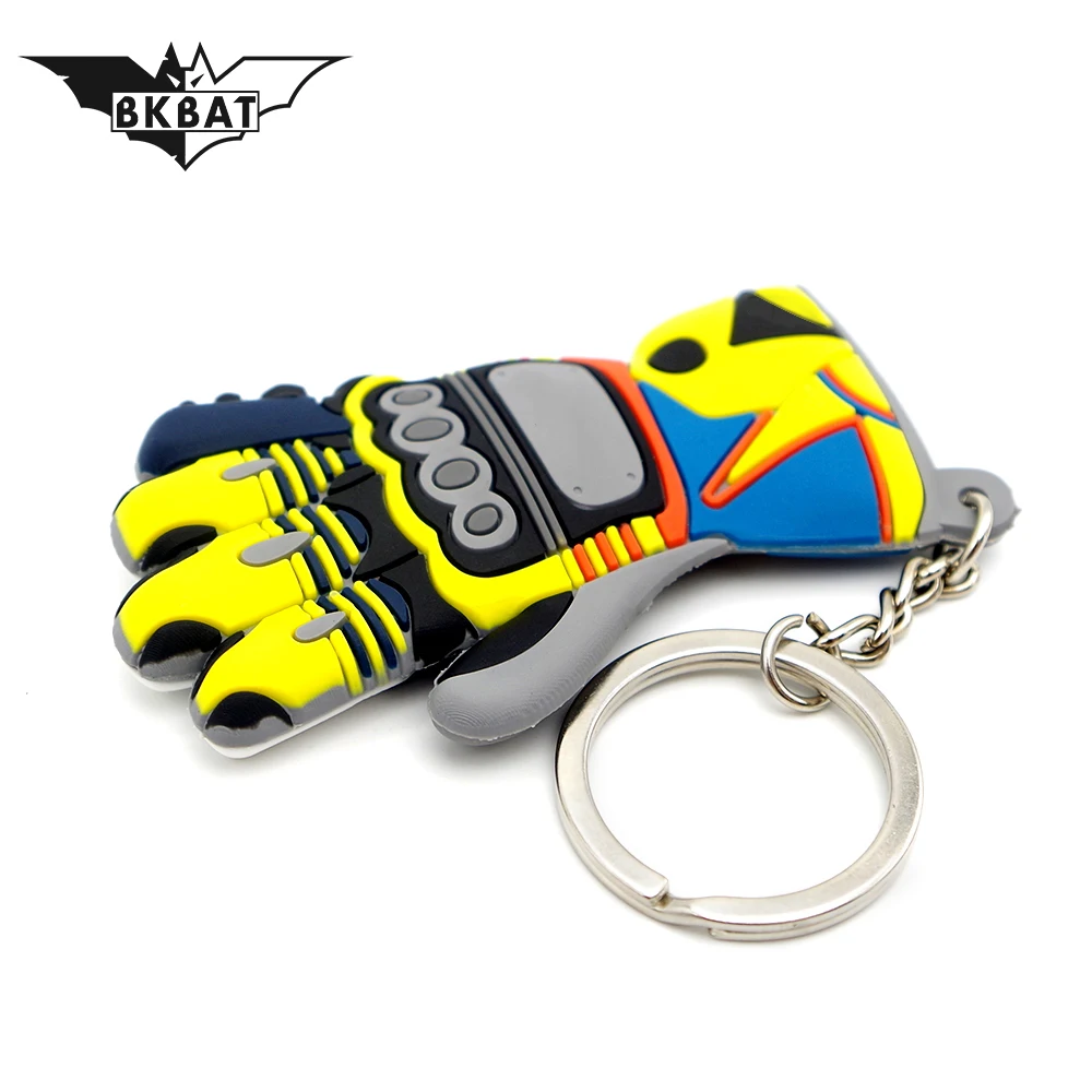 

Lovely Moto Keychain Glove Logo Motorcycle Accessory Key Ring Voiture Chain For keychain turbo peugeot 206 key ring bmw