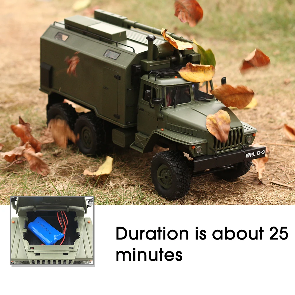  WPL RC Truck B36 Ural 1/16 2.4G 6WD Remote Control Military Truck Rock Crawler Car Hobby Toys for B