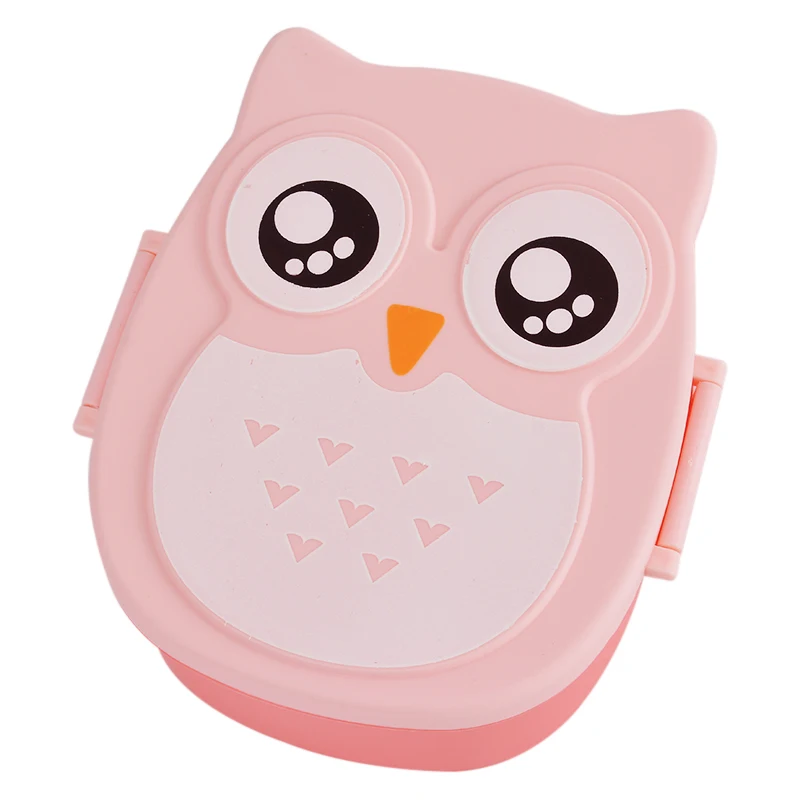 

Hoomall Camping Picnic Storage Box Food Fresh Container Cute Owl Students Lunch Box with Spoon Portable Kids Bento Box 900ml