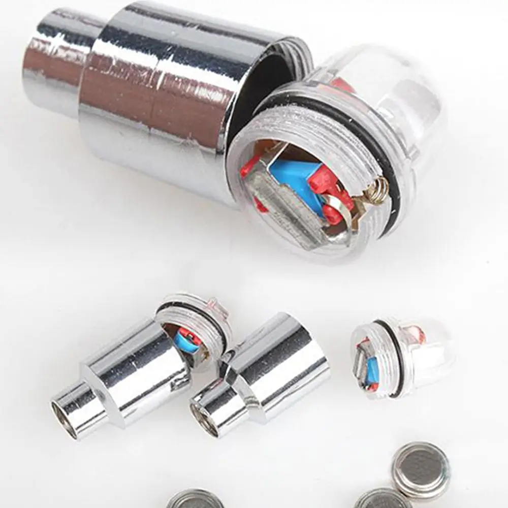 Discount Hot Sale 1Pair Lightweight Alloy Universal Flashing Bulbs Car Motorcycle Wheel Lights Cap Cycling Bike Valve LED Light 2