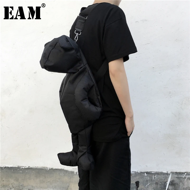 

[EAM] High Quality 2019 Four Seasons Black Fashion New Casual Wild Adjustable Multifunction Convenience Accessories LA506