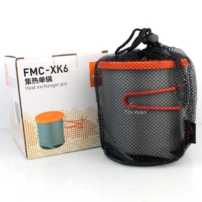 Gran venta 1L Intercambiador de Calor portátil olla fuego Arce FMC-XK6 ultraligero 190g al aire libre Camping hervidor Picnic utensilios de cocina envío gratis