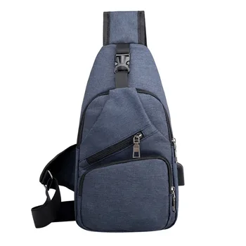 

Woman Men Bag Unisex Fashion Multifunction Crossbody Outdoor Casual Chest with USB nerka saszetka bolso de cintura mujer 2019