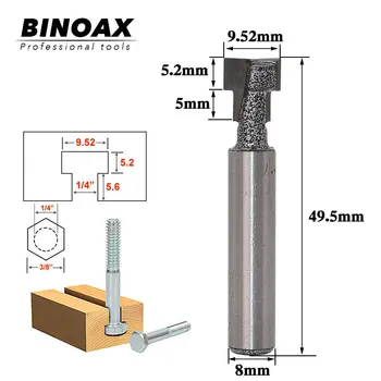 

8mm Shank T-Slot Cutter Router Bit for 1/4" Hex Bolt