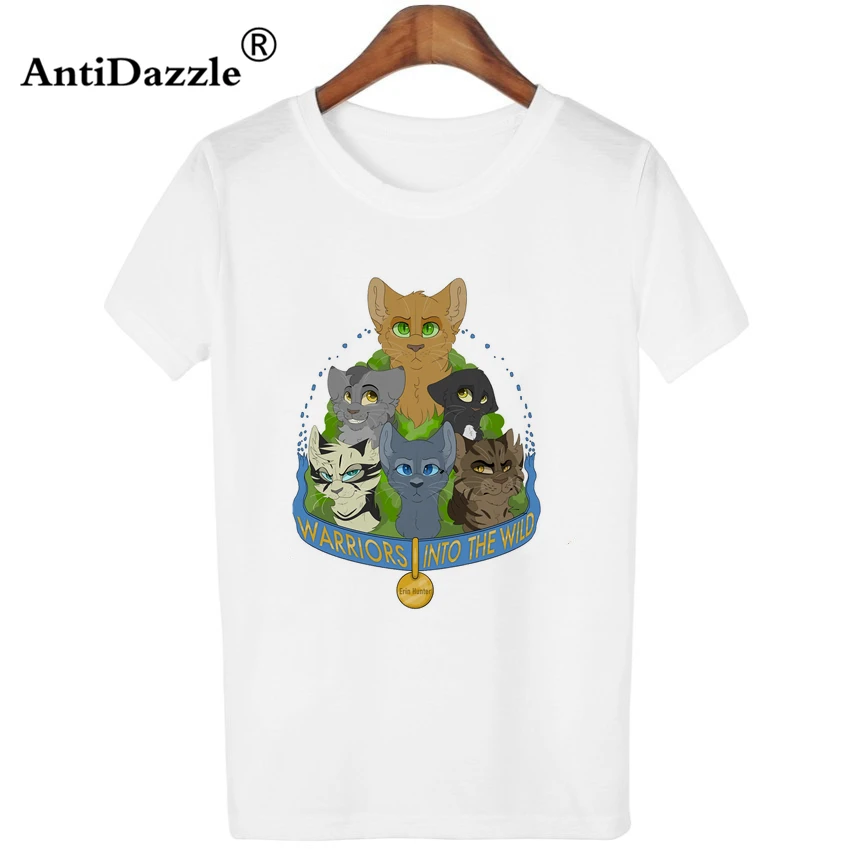 Antidazzle Womens Cool Cat T shirts 2017 Summer Fashion Female Casual