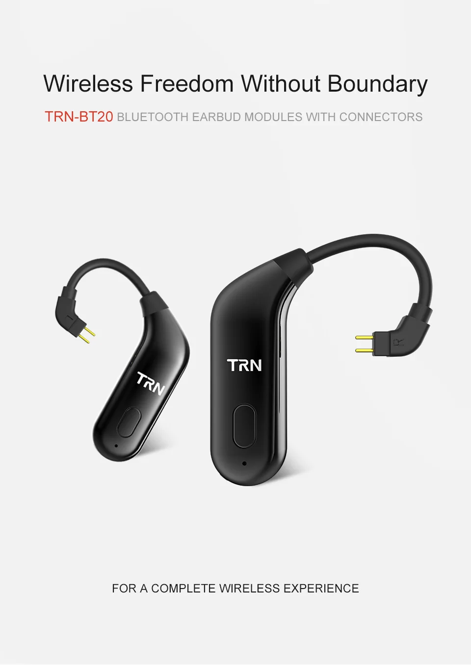 TRN BT20 Bluetooth обновление уши 5,0 Bluetooth наушники Обновление кабель для бега Bluetooth гарнитура Кабель V80 IM2 IM1 BT10 V30 T2 AIR bq3