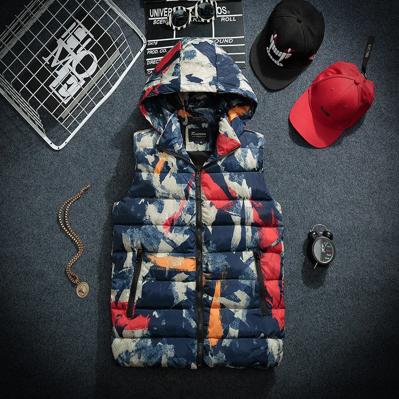 b Mens Women Couples vest Winter Fashion Casual Down Vest Men Camouflage Hoody Vests Man Cotton Sleeveless Waistcoat b Mens Women Couples vest Winter Fashion Casual Down Vest Men Camouflage Hoody Vests Man Cotton Sleeveless Waistcoat