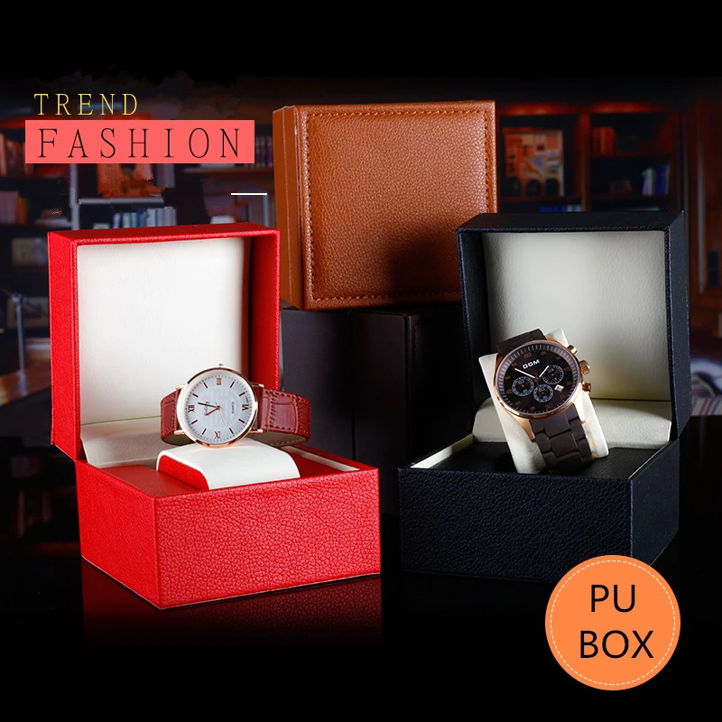 High Quanlity PU Watch Box Single Black Leather Watch Storage Box Mens Watch  Gift Case New Watch Display Boxes W088|watch storage box|watch boxwatch  display box - AliExpress
