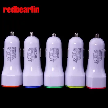 

Redbearlin LED Light Car Charger Adapter Dual USB Port 3.1A Universal For iphone 4 5 6 For iPad for Samsung s3 s4 s5 S6 S7