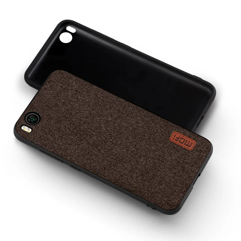 Чехол для Xiaomi mi 5s противоударный чехол-накладка из ткани защитный чехол s capas MOFi чехол для mi 5S plus - Цвет: coffee