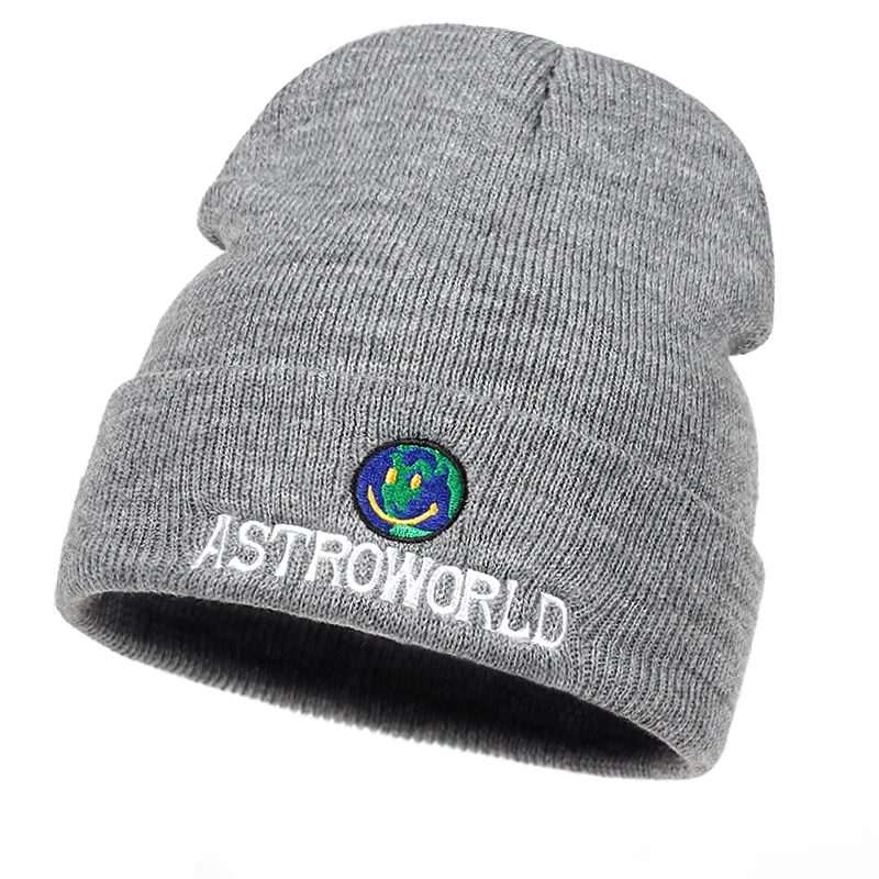 Новинка 2020 облегающая шапка Travi $ со Скоттом трикотажная ASTROWORLD с вышивкой теплые