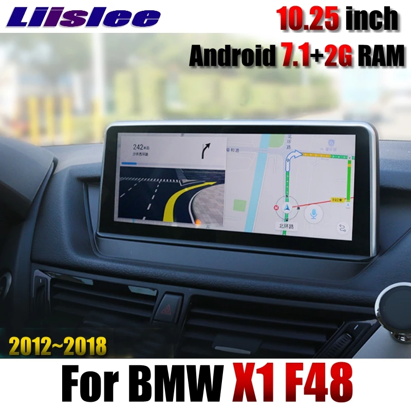 Android 7.1 Navi CarPlay 10.2 INCH 2G RAM Liislee For BMW X1 F48 2012~2018 Original NBT EVO System Car Multimedia GPS Navigation 5