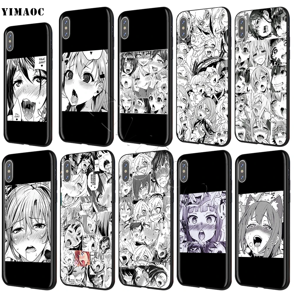 Yimaoc Anime Girl Cartoon Japan Cute Drool Faces Soft Case For Iphone Se 5 5s 6 6s 7 8 Plus Xr X Xs 11 12 Pro Max 12 Mini Phone Case Covers Aliexpress