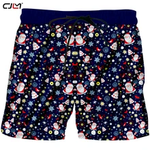 CJLM список Chistmas мужские шорты с 3D принтом прекрасный Санта Клаус цветной Harajuku мужская одежда