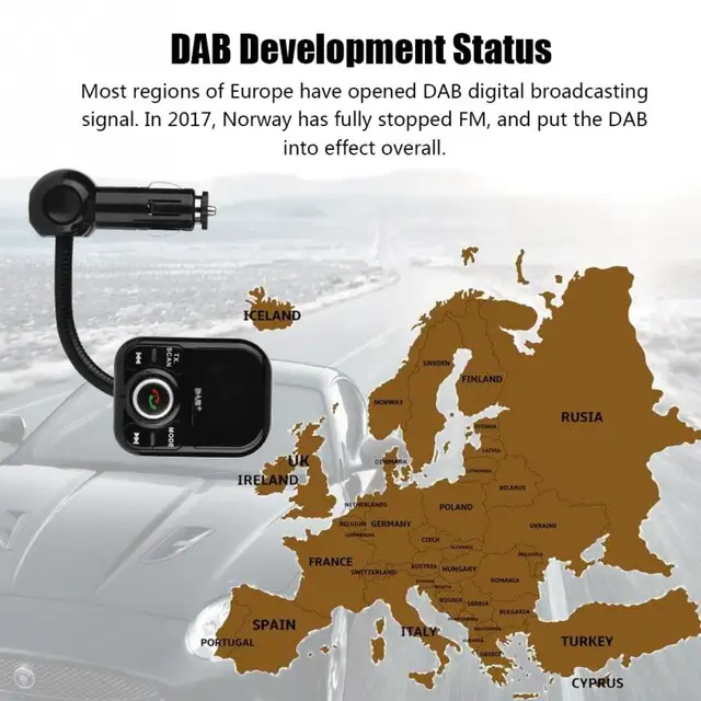 Universal Car DAB/DAB + FM Radio Antenna Adapter Receiver Bluetooth Handsfree Car DAB Player
