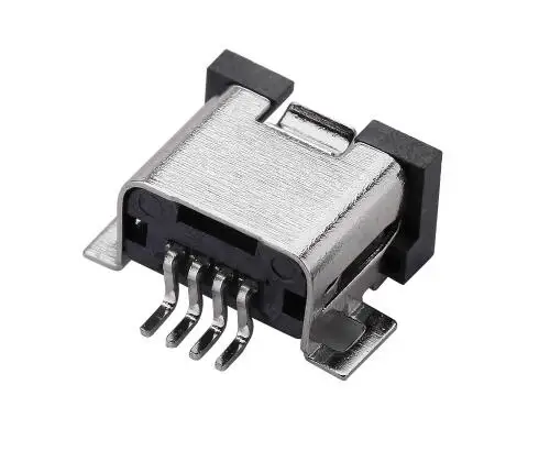 10 шт./лот мини USB 4 контактный SMT SMD гнездовой разъем для хвостовой