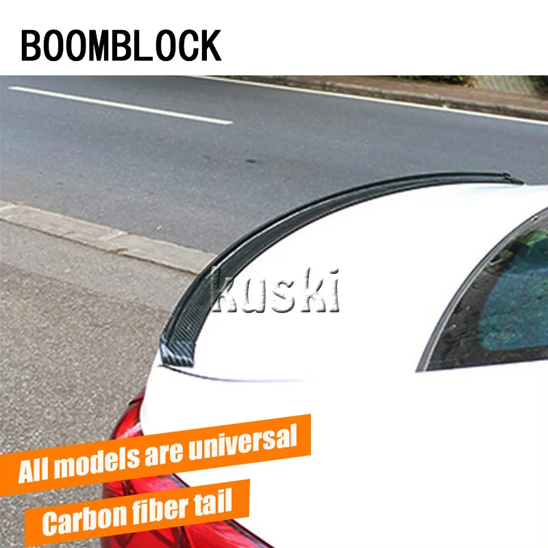 Автомобильный задний спойлер BOOMBLOCK из углеродного волокна для Ford Focus 2 3 VW Passat B6 B5 B7