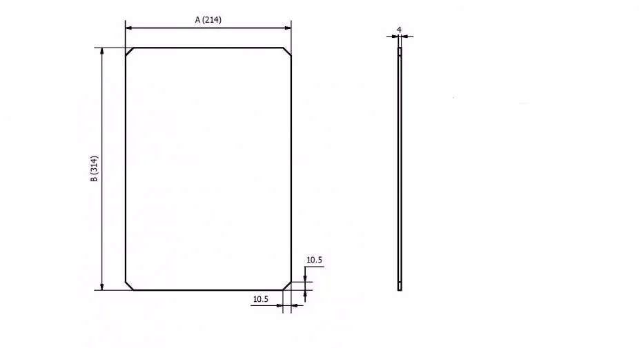 Reprap BigBox 3D части принтера аксессуар BigBox боросиликатного Стекло кровать 314x214x4 мм