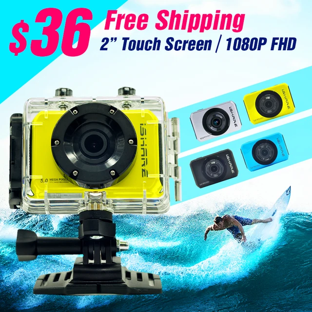 iShare S200 HD Waterproof camera 1080p 2.0'' touch LCD Sport action
