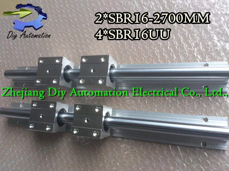 

Top quality 2pcs SBR16 - L2700mm  linear guide  + 4pcs SBR16UU Linear Motion Bearing Blocks (can be cut any length)