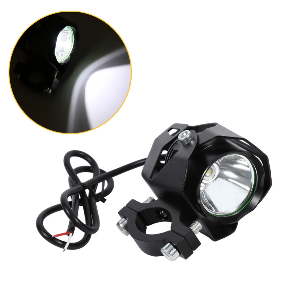 

New T6 Motorcycle LED Driving Headlight Fog Lamp Spot Light with Lampshade Black