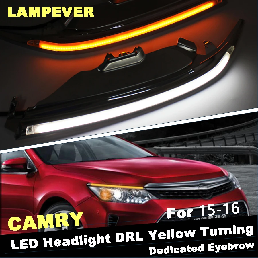 Lampever Car Headlight LED Eyebrow Daytime Running Light DRL With