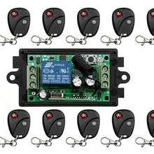 Лидер продаж DC12V 1CH 10A 1CH 315/433 МГц Беспроводной РЧ пульт дистанционного управления Управление переключатель 12* передатчик+ 1* приемник