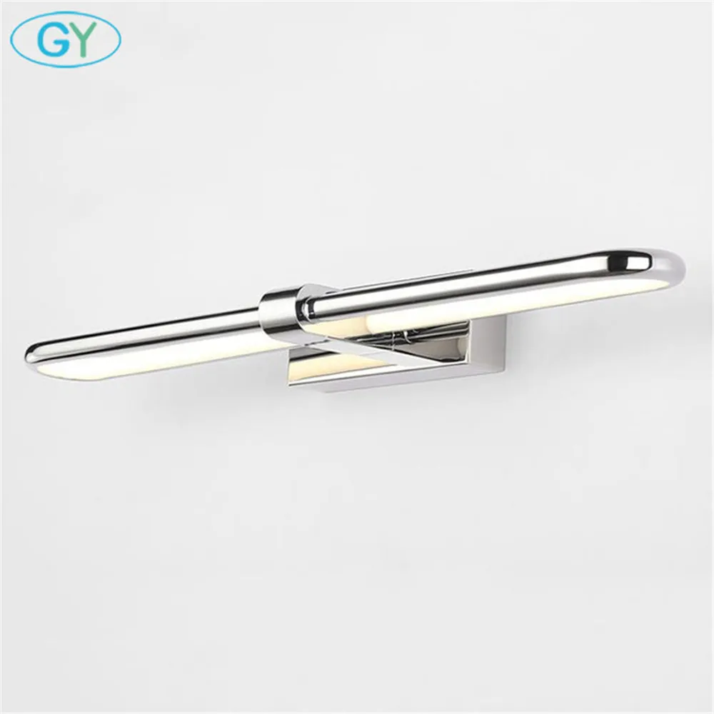 2019 جديد مصباح ليد لمرآة الحمام. الفن تصميم الكروم الغرور الإضاءة ، الفولاذ المقاوم للصدأ + الاكريليك led خلع الملابس الجدار مصباح