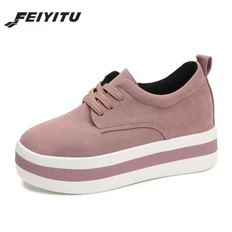 FeiYiTu женская обувь Новое поступление кроссовки дышащая круглый носок