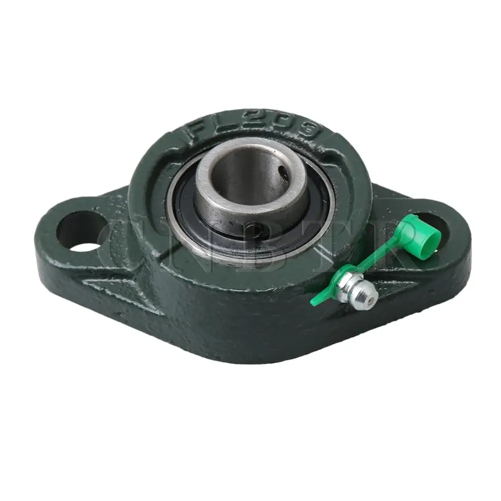 

CNBTR 1Pcs UCFL203 17mm Bore Horizontal Outer Sphere Pillow Block Bearing