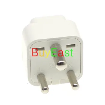 

10 X INDIA, Sri Lanka Travel Adapter Type D AC Plug Convert GB US EU World Plug White Color